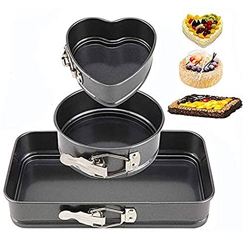 3 Stukken Springvorm Bakvormen Cakevormen Met Antiaanbaklaag Ronde Springvorm Cake Pan Set Cakevorm Set Bakset Lekvrije Bakvorm Met Antiaanbaklaag Met Verwijderbare Bodem