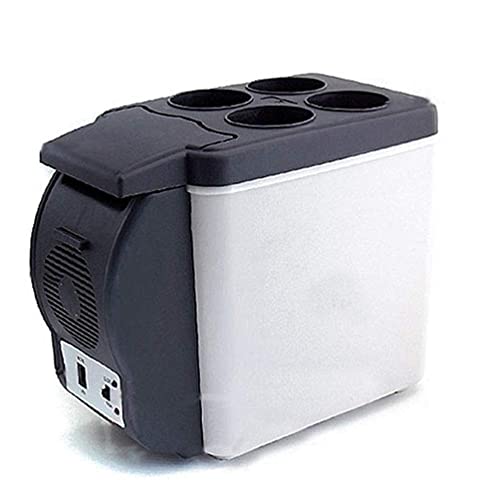 Elektrische Koelbox 6L Mini-Autokoelkasten Draagbare Vriezer 12V Compacte Stille Koeling Onder Omgevingstemperatuur 5-10 ° Verwarming 55-65 ° Outdoor Camping Picknick Reizen, Koelkast