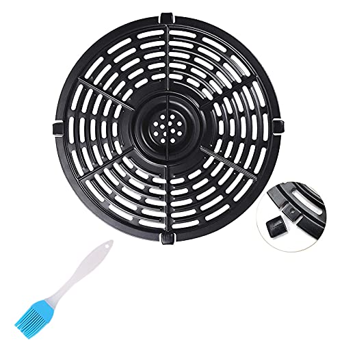Heteluchtfriteuse accessoires, airfryer accessoires, reserve-grillpan, reservemand voor luchtfriteuse, friteuse grillpan, friteuse kruidenborstel (8 inch / 20,5 cm)