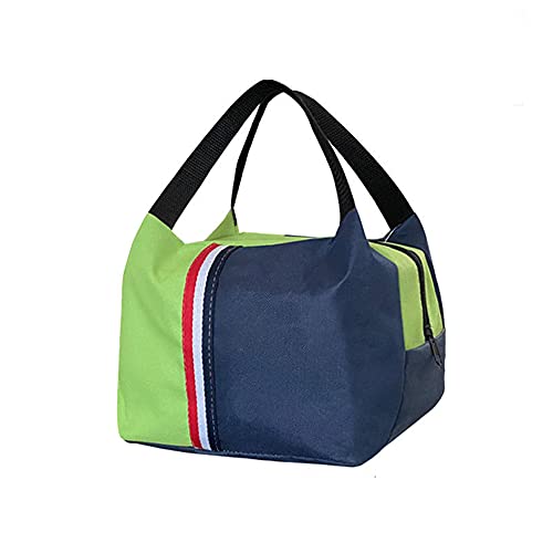 HANMOU Dames koelbox lunch koeltas isolatie zandzak draagbare koelbox lunchbox lunch picknicktas heren blauw groen 22 x 16 x 17 cm