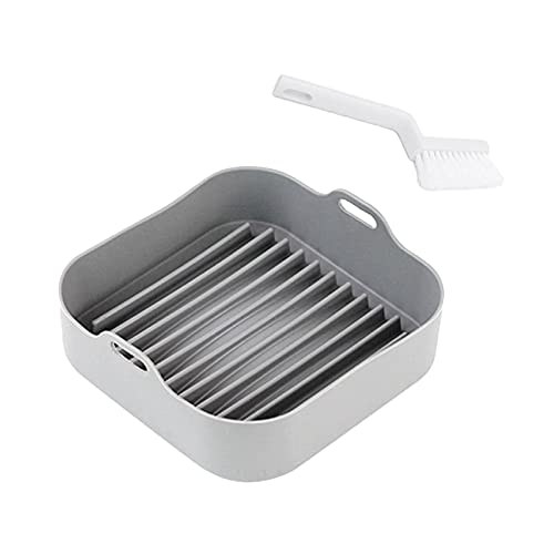 Airfryer siliconen pan, veilige airfryers ovenaccessoire, herbruikbare pan compatibel met de meeste airfryers, 8x8x2 in