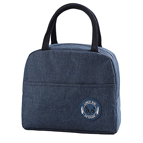 Jiakalamo Herbruikbare lunchtas koelbox, thermische eenvoud lunchtas, geïsoleerde lunchbox koeltas voor mannen en vrouwen werk picknick of reizen (marineblauw)
