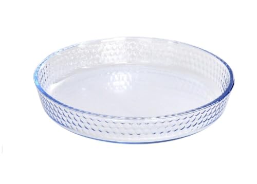Glazen ovenschaal-serveerschaal rond/ovaal 35 x 24 cm - Ovenschotel oven serveerschaal van glas