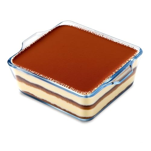 IIRC Kleine glazen ovenschaal, 0,5 l, transparante bakplaat van glas, mini-ovenschaal voor oven, heteluchtfriteuse, magnetron